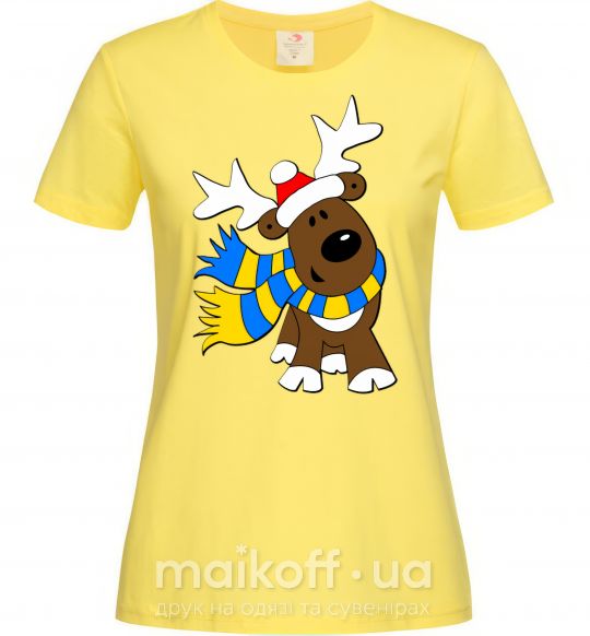 Жіноча футболка Striped deer український Лимонний фото