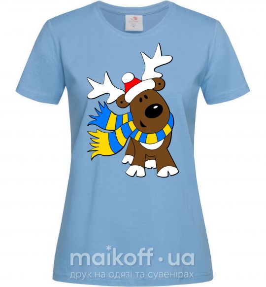 Жіноча футболка Striped deer український Блакитний фото
