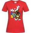 Женская футболка Striped deer український Красный фото