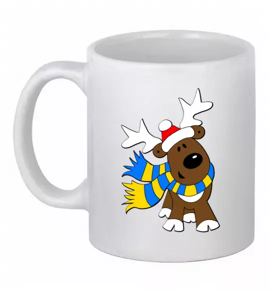 Чашка керамическая Striped deer український Белый фото