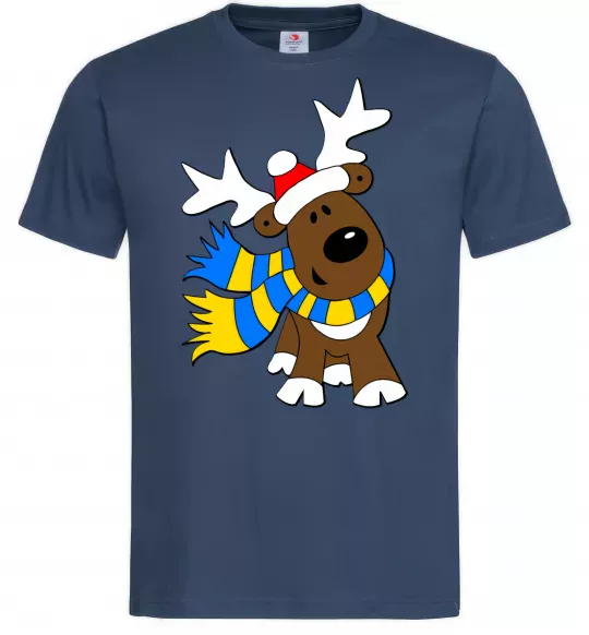 Мужская футболка Striped deer український Темно-синий фото