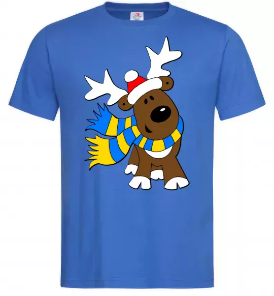 Мужская футболка Striped deer український Ярко-синий фото