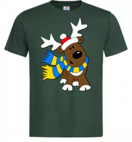 Мужская футболка Striped deer український Темно-зеленый фото