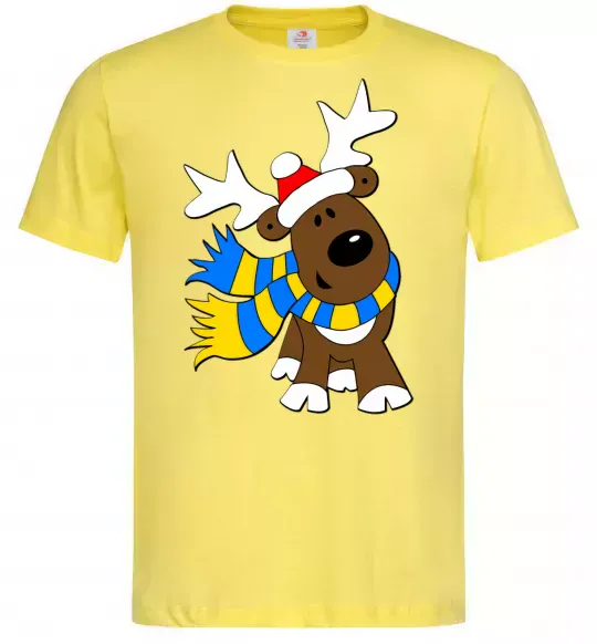 Мужская футболка Striped deer український Лимонный фото
