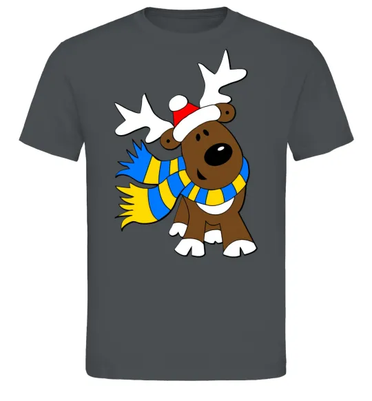 Мужская футболка Striped deer український Графит фото