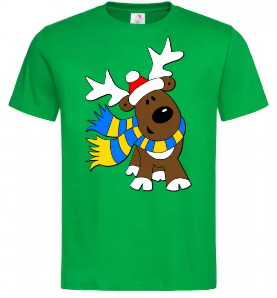 Мужская футболка Striped deer український Зеленый фото