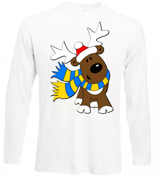 Лонгслив Striped deer український Белый фото