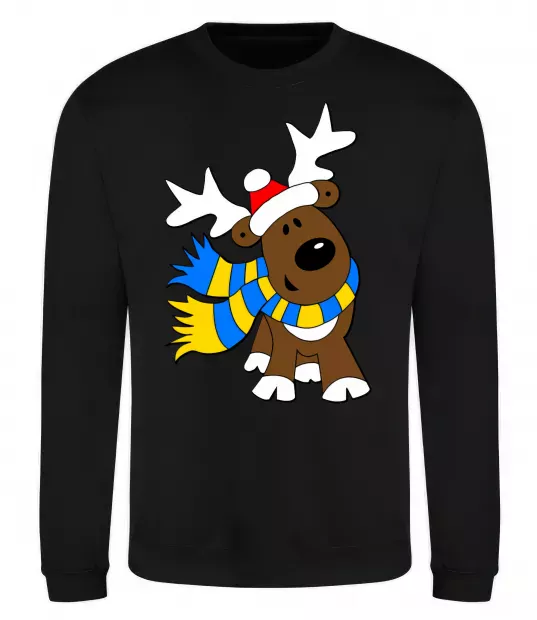 Свитшот Striped deer український Черный фото