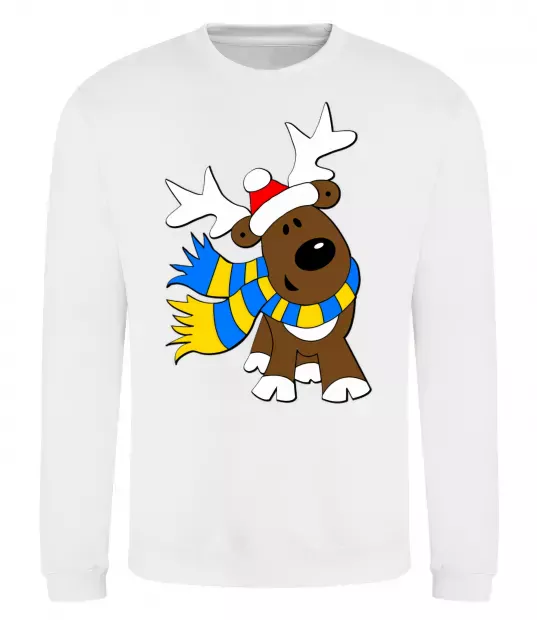 Свитшот Striped deer український Белый фото