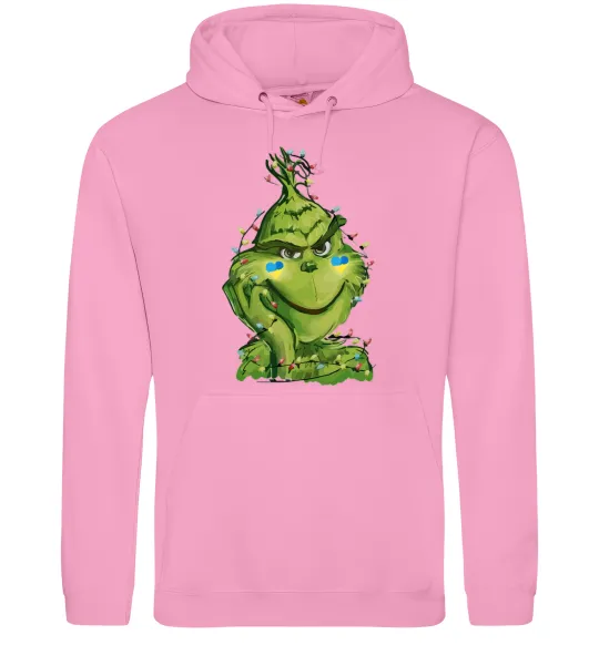 Жіноча толстовка (худі) Грінч у гірлянді український Рожевий фото