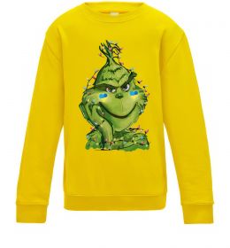 Детский Свитшот Грінч у гірлянді український