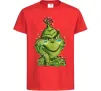 Детская футболка Грінч у гірлянді український Красный фото