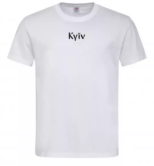 Мужская футболка Kyїv ВИШИВКА Белый фото