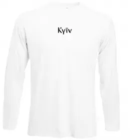 Лонгслів Київ райони міста Білий фото Лонгслів Київ райони міста Білий фото