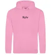 Мужская толстовка (худи) Kyїv ВИШИВКА Розовый фото