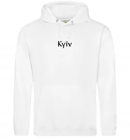 Женская толстовка (худи) Kyїv ВИШИВКА Белый фото