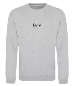 Свитшот Kyїv ВИШИВКА Серый меланж фото
