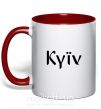 Чашка з кольоровою ручкою Kyїv Червоний фото