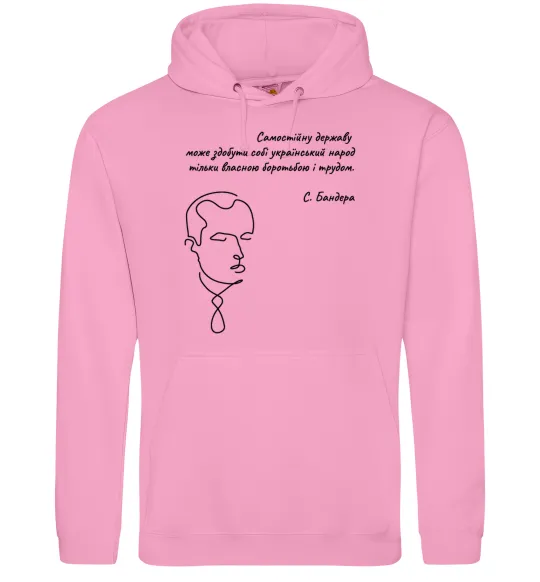 Жіноча толстовка (худі) Степан Бандера Рожевий фото