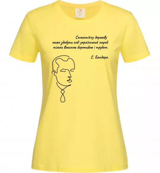 Жіноча футболка Степан Бандера Лимонний фото