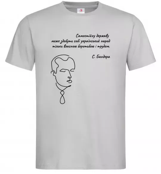 Чоловіча футболка Степан Бандера Сірий фото