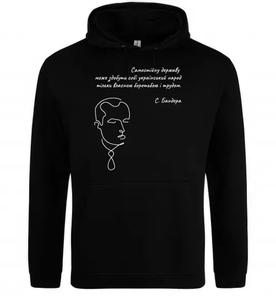 Женская толстовка (худи) Степан Бандера Черный фото