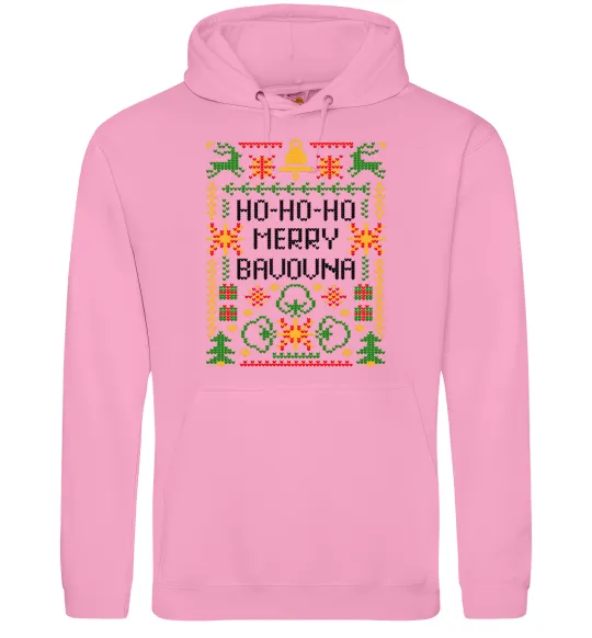 Женская толстовка (худи) Новорічна бавовна Розовый фото