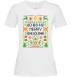 Жіноча футболка Новорічна бавовна Білий Жіноча футболка Новорічна бавовна Білий фото