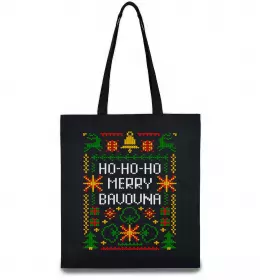 Эко-сумка Санта хіпстер Черный фото