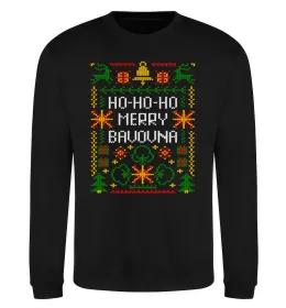 Свитшот Новорічна бавовна Черный фото
