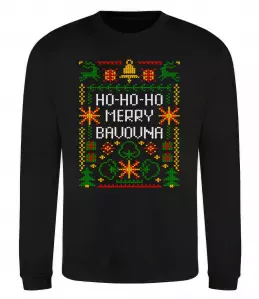 Свитшот Новорічна бавовна Черный фото