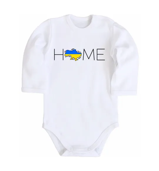 Дитячий бодік Ukraine home Білий фото