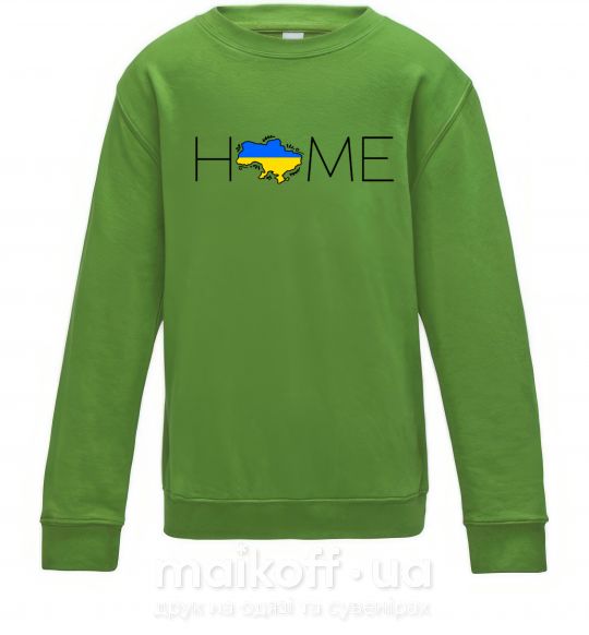 Детский Свитшот Ukraine home Лаймовый фото
