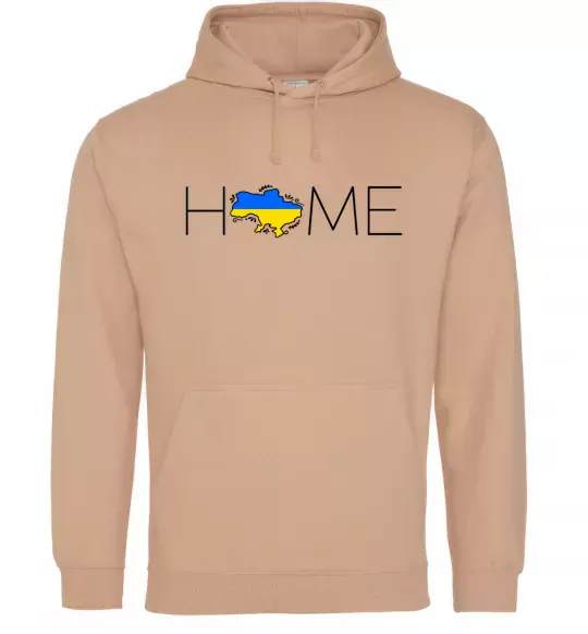 Мужская толстовка (худи) Ukraine home Песочный фото