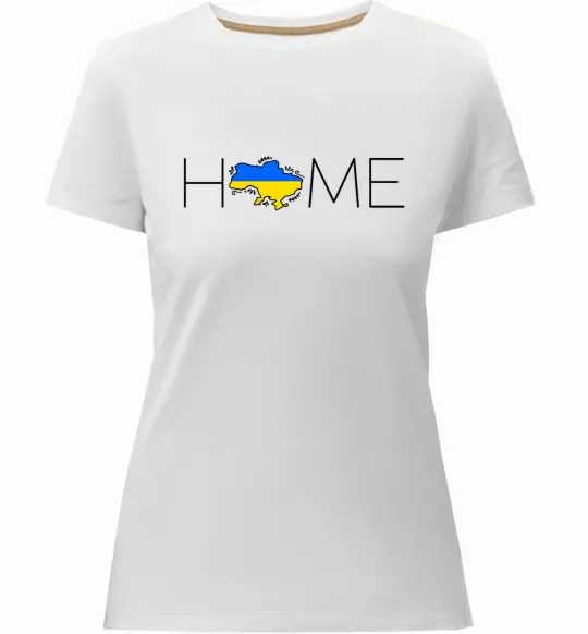 Женская премиум футболка Ukraine home Белый фото
