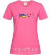 Жіноча футболка Ukraine home Яскраво-рожевий фото