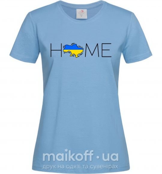 Жіноча футболка Ukraine home Блакитний фото