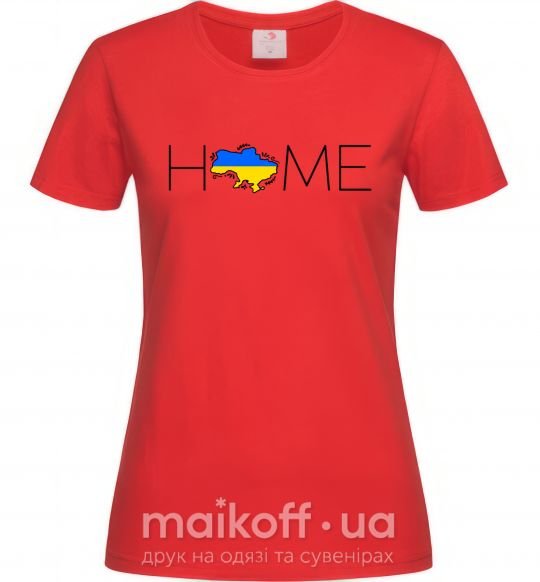 Жіноча футболка Ukraine home Червоний фото