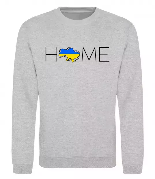 Свитшот Ukraine home Серый меланж фото