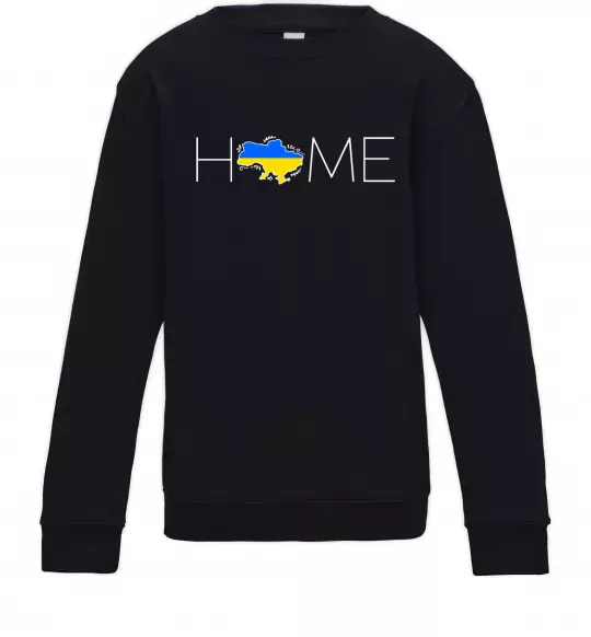 Детский Свитшот Ukraine home Черный фото