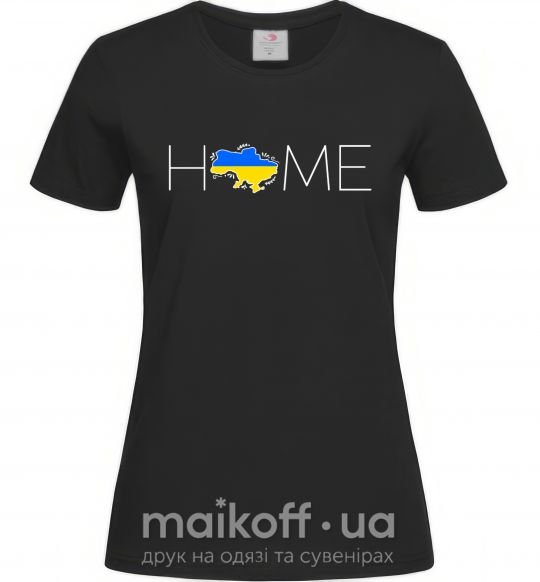 Жіноча футболка Ukraine home Чорний фото