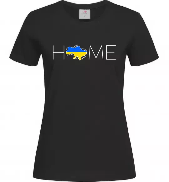Жіноча футболка Ukraine home Чорний фото