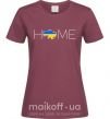Жіноча футболка Ukraine home Бордовий фото