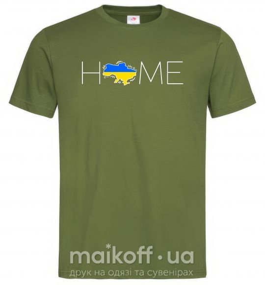 Чоловіча футболка Ukraine home Оливковий фото