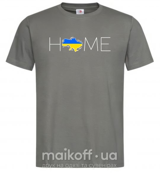Чоловіча футболка Ukraine home Графіт фото