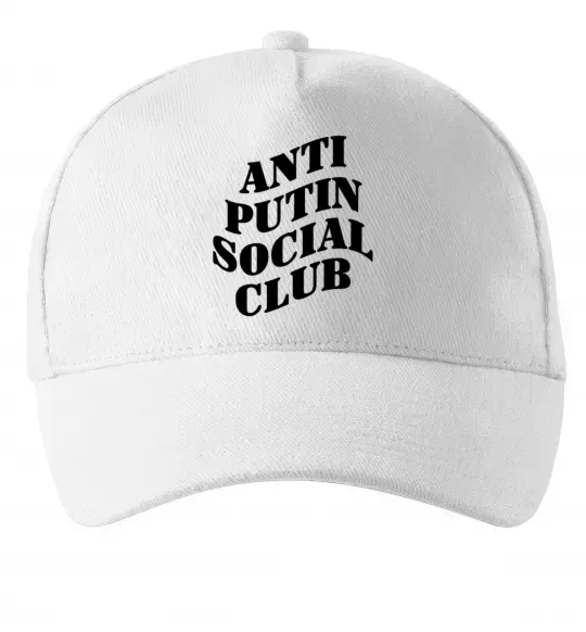 Кепка Anti putin social club Білий фото