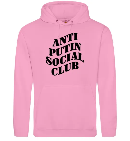 Мужская толстовка (худи) Anti putin social club Розовый фото