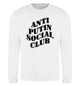 Свитшот Anti putin social club Белый фото