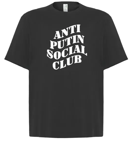 Футболка Оверсайз Anti putin social club Черный фото