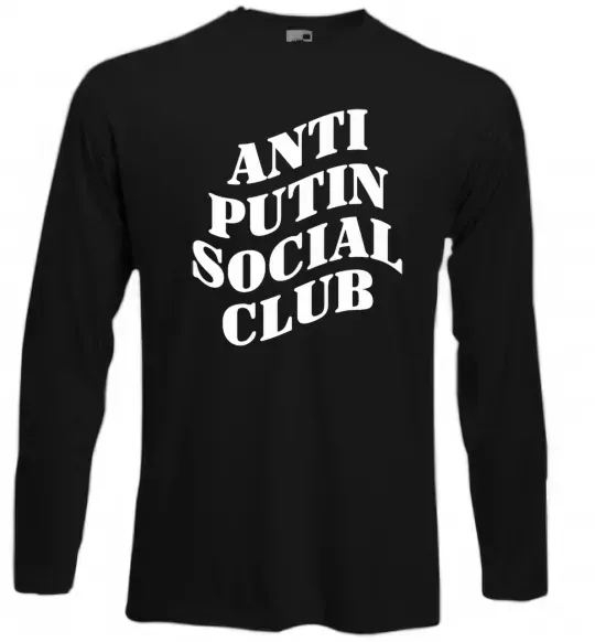 Лонгслив Anti putin social club Черный фото